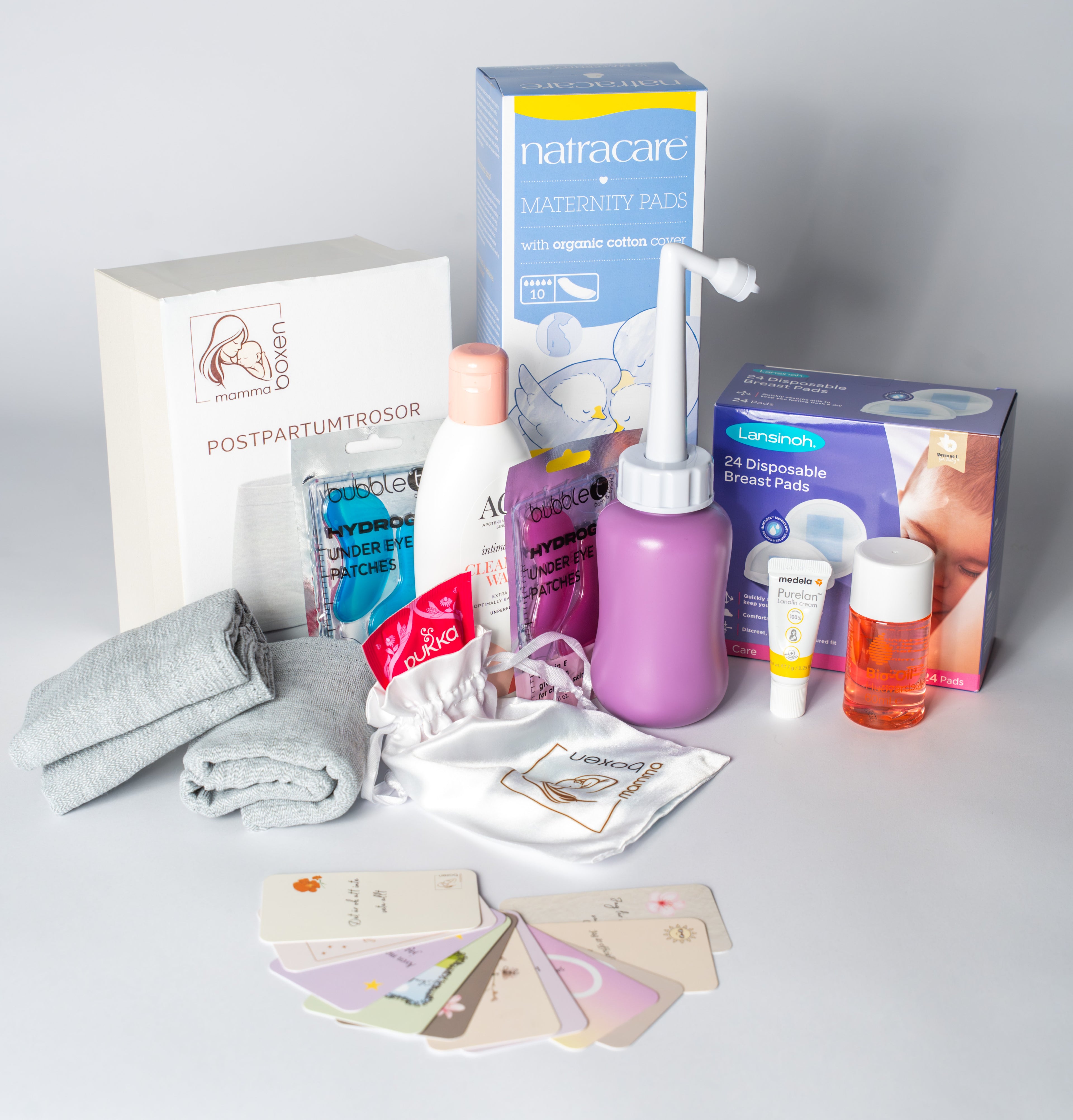 Mammaboxen Comfort – fylld presentbox för mamma efter förlossning
